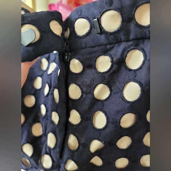 Ann Taylor Blue and Cream Eyelet Shorts - Picture 5 of 11